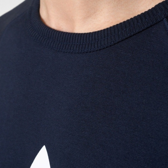 FINAL NWT ADIDAS ORIGINAL TREFOIL SWEATSHIRTS NAVY - Picture 6 of 7